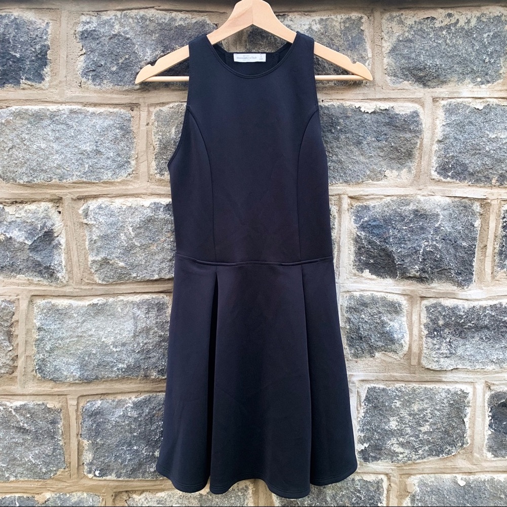 Abercrombie & Fitch Sleek Black Drop Waist Dress